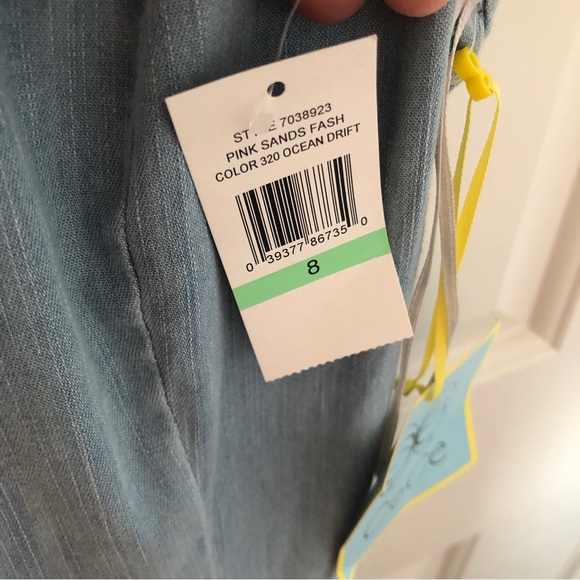 NWT CeCe by Cynthia Steffe Chambray Jumpsuit Light Jean Bow Detail One Piece Sz8 - Picture 10 of 10